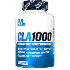 Evlution CLA bottle front view suggesting convenient weight management.