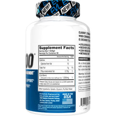 Evlution CLA label detail highlighting safflower origin and active CLA.