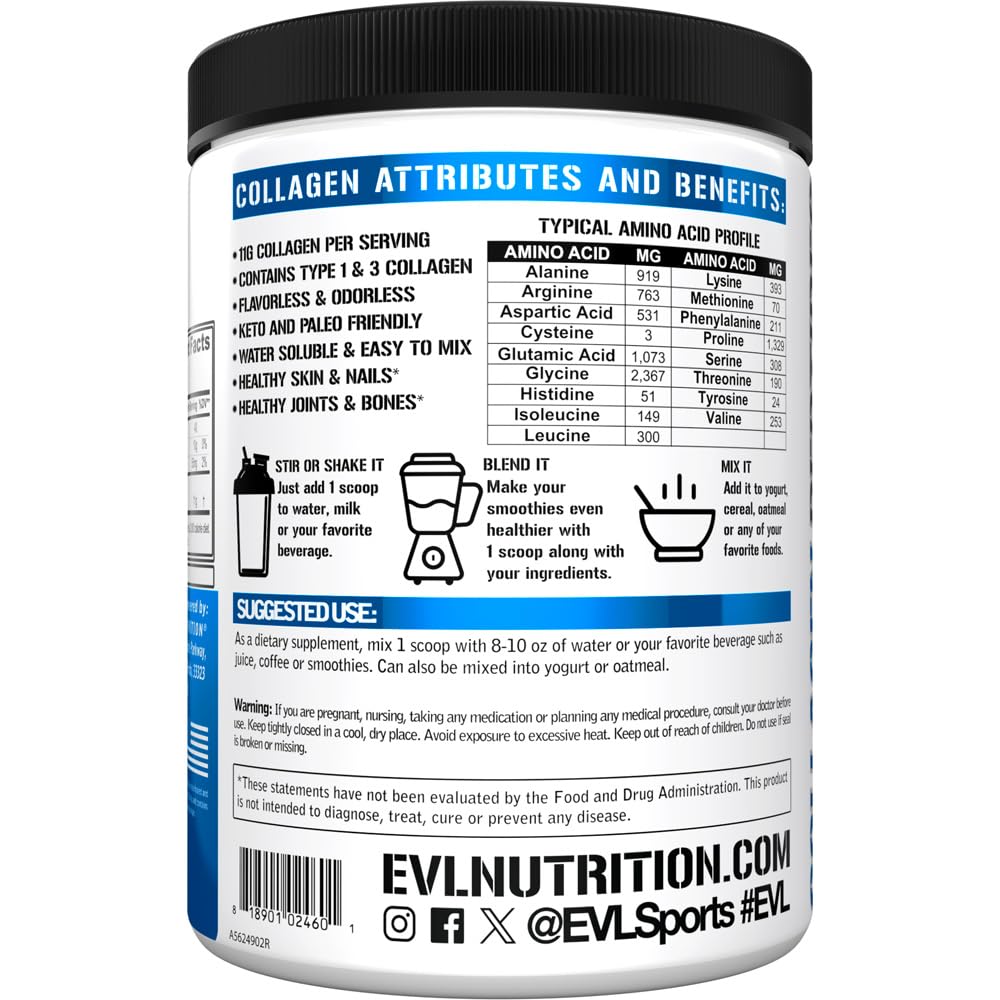 Evlution Collagen Peptides in oatmeal or smoothie setup