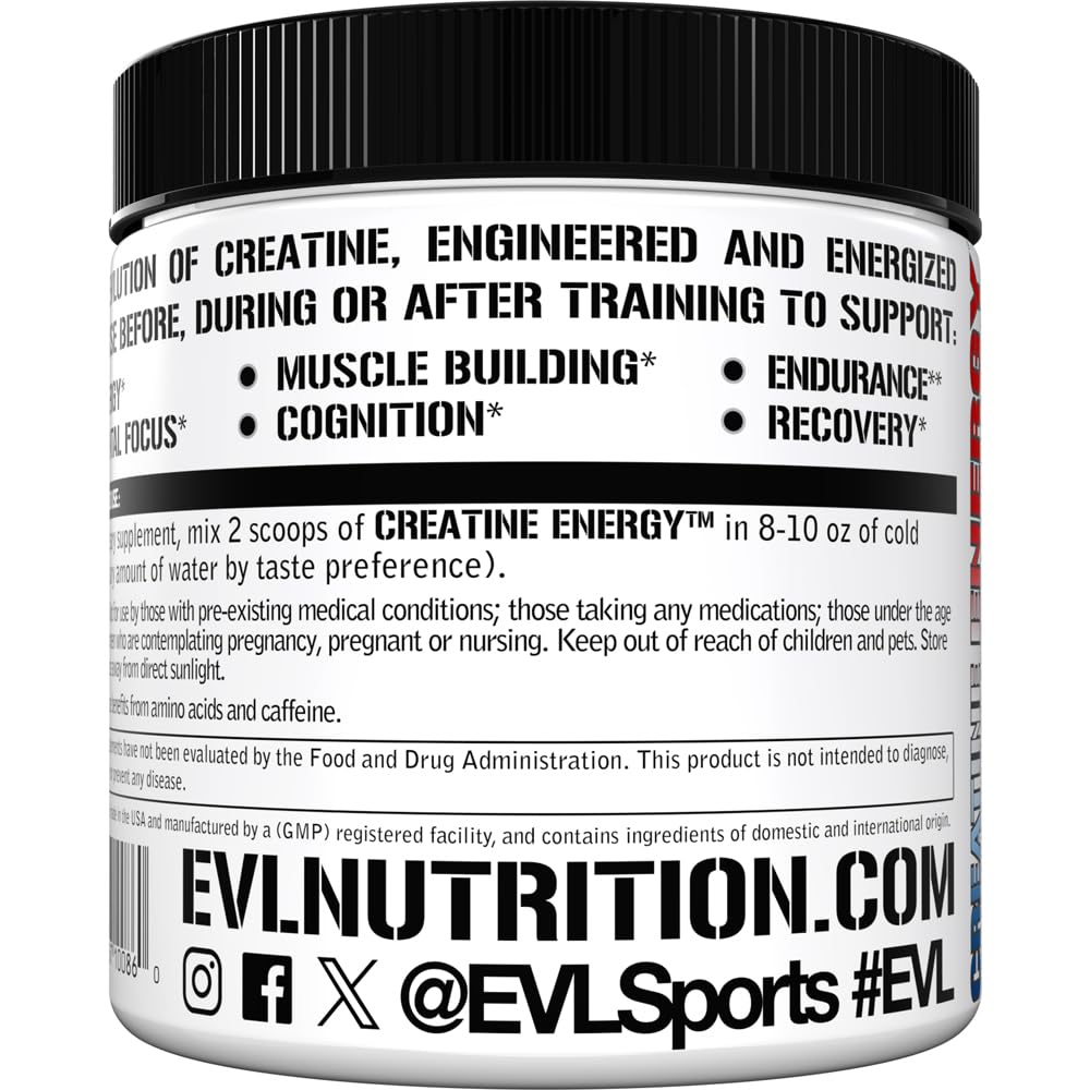 EVL Creatine Energy dissolving in water with rocket pop color