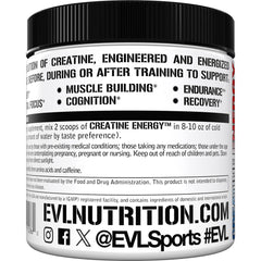 EVL Creatine Energy dissolving in water with rocket pop color