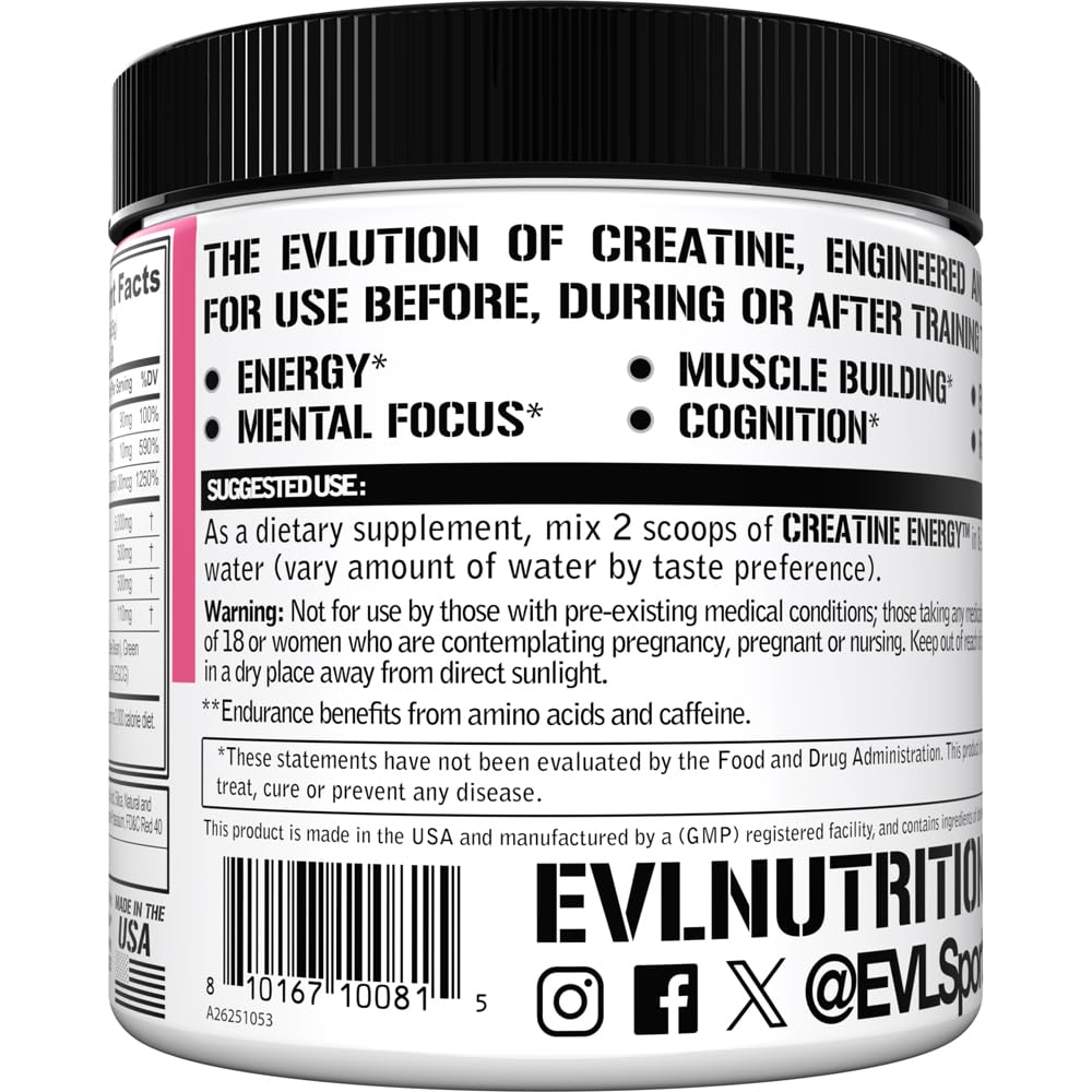 Glass of water with Evlution Creatine Energy shows quick mixability.