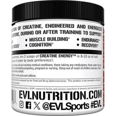 EVL Creatine Energy glass with water ready for hydration during workouts