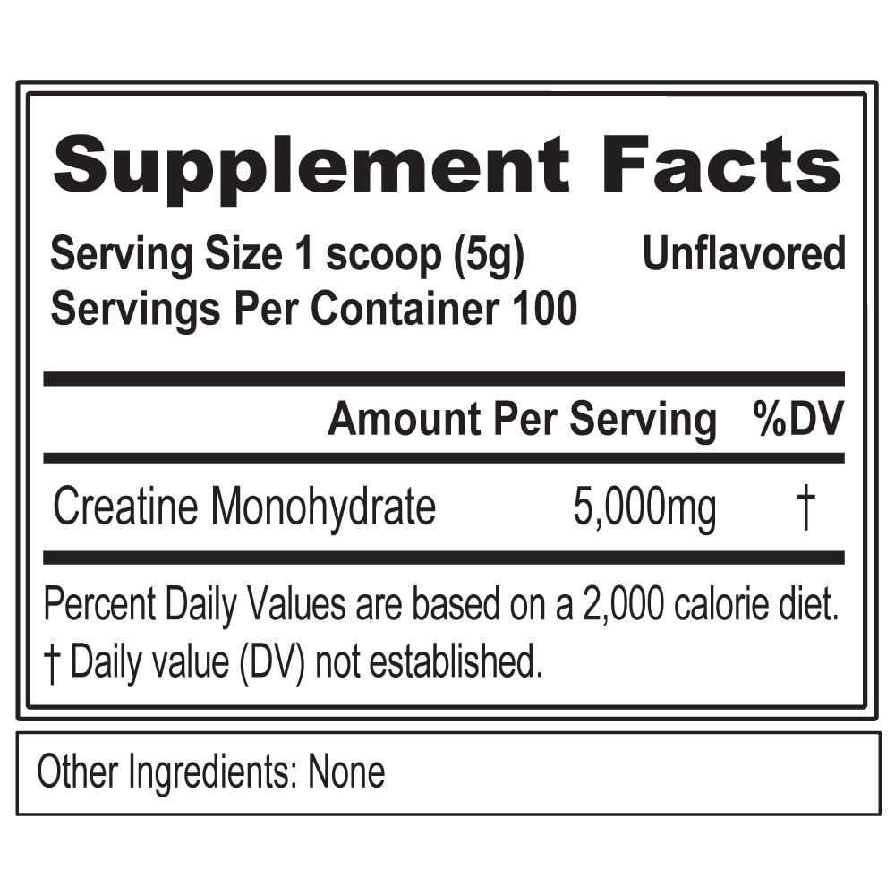 Evlution Creatine5000 scoop measures 5 g for lean muscle support