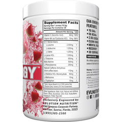 EVLUTION EAA Energy Watermelon Splash ingredients label shows clear amino acid amounts.
