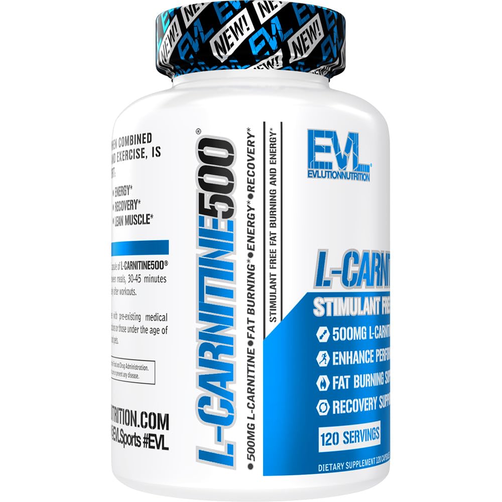EVLution L-Carnitine 500mg gym-workout scene demonstrating pre- or post-workout use