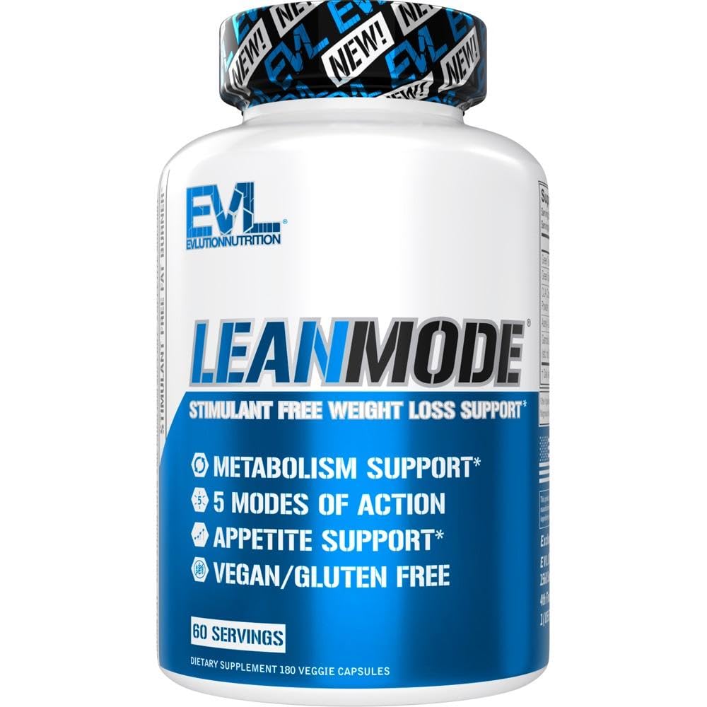 EVL LeanMode bottle front view highlighting serving size for daily support