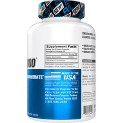 Evlution Pure Creatine Monohydrate 1000mg preworkout scene emphasizes endurance and focus