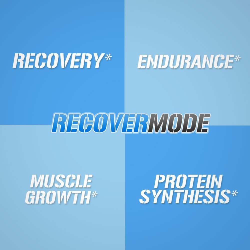 Evlution Recover Mode label close-up highlighting transparent dosing information.