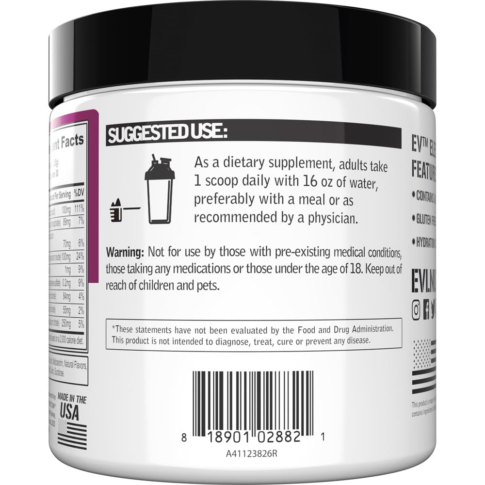 Visual of ingredients highlighting electrolyte blend and antioxidants