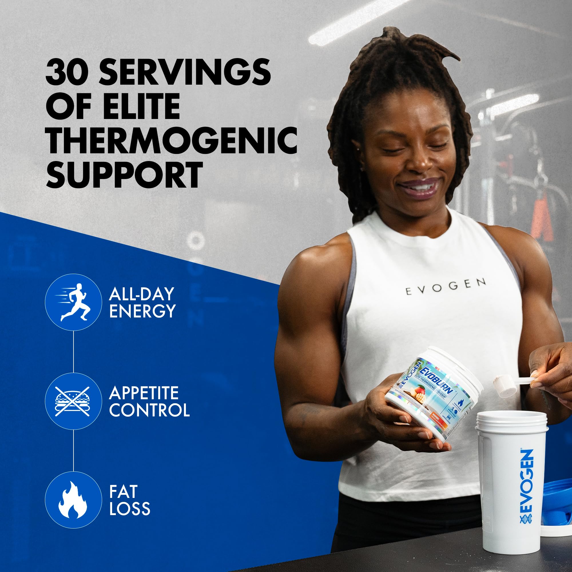 Evogen Evoburn daily-use scene suggesting a practical training routine