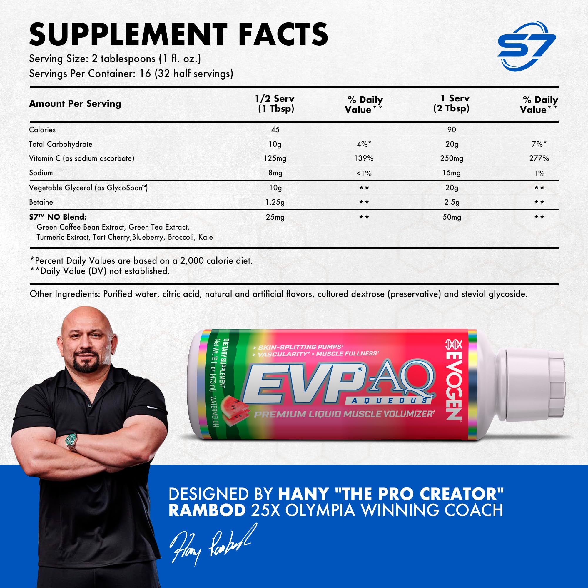 Evogen EVP AQ pump visual during training capturing intense vascularity vibes