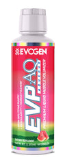 Evogen EVP AQ watermelon bottle highlighting hydration and pump potential during workouts