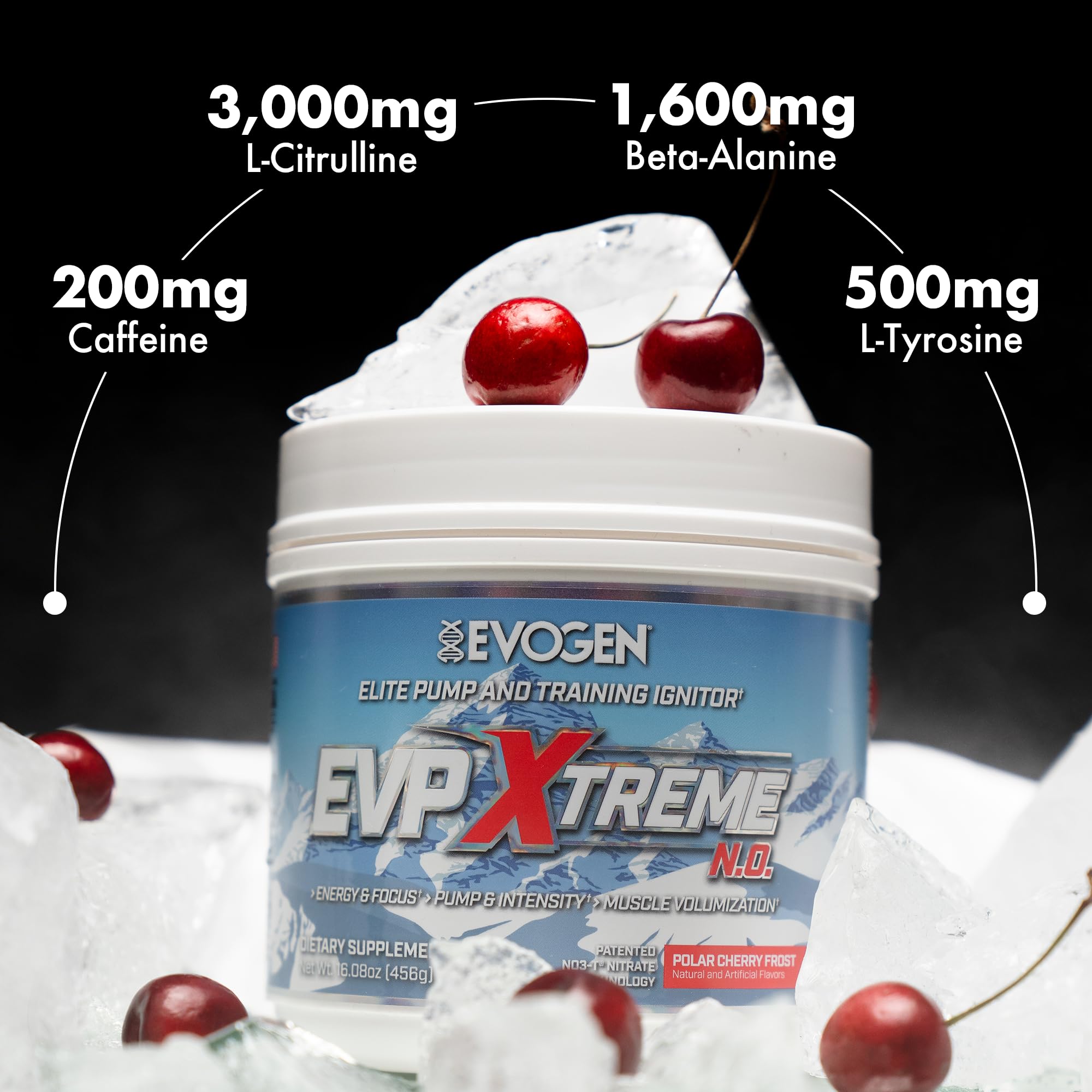 Evogen EVP Extreme NO pro creator reference highlights science-backed design by Hany Rambod.