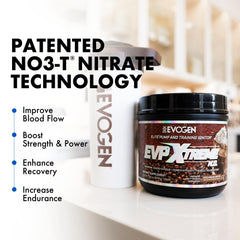 Evogen EVP Xtreme NO front tub label highlighting design