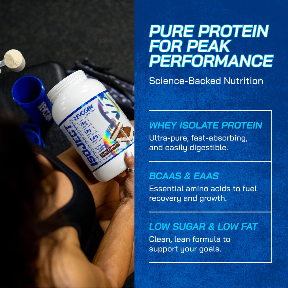 Evogen Isoject with BCAAs and EAAs supports muscle recovery during workouts.