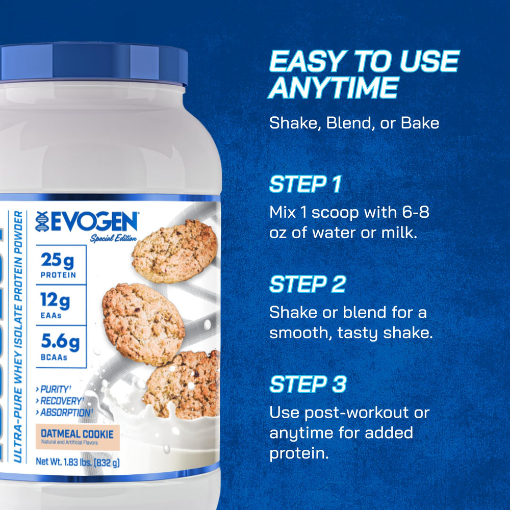 Evogen Isoject bottle shown with measuring spoon for precise dosing