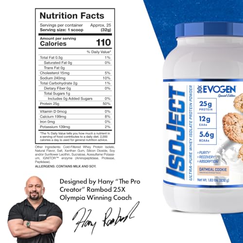 Glass with a ready Isoject-mixed shake emphasizing creamy consistency