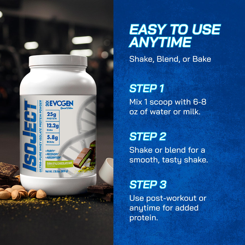 Evogen Isoject mixed shake shows creamy, rich texture