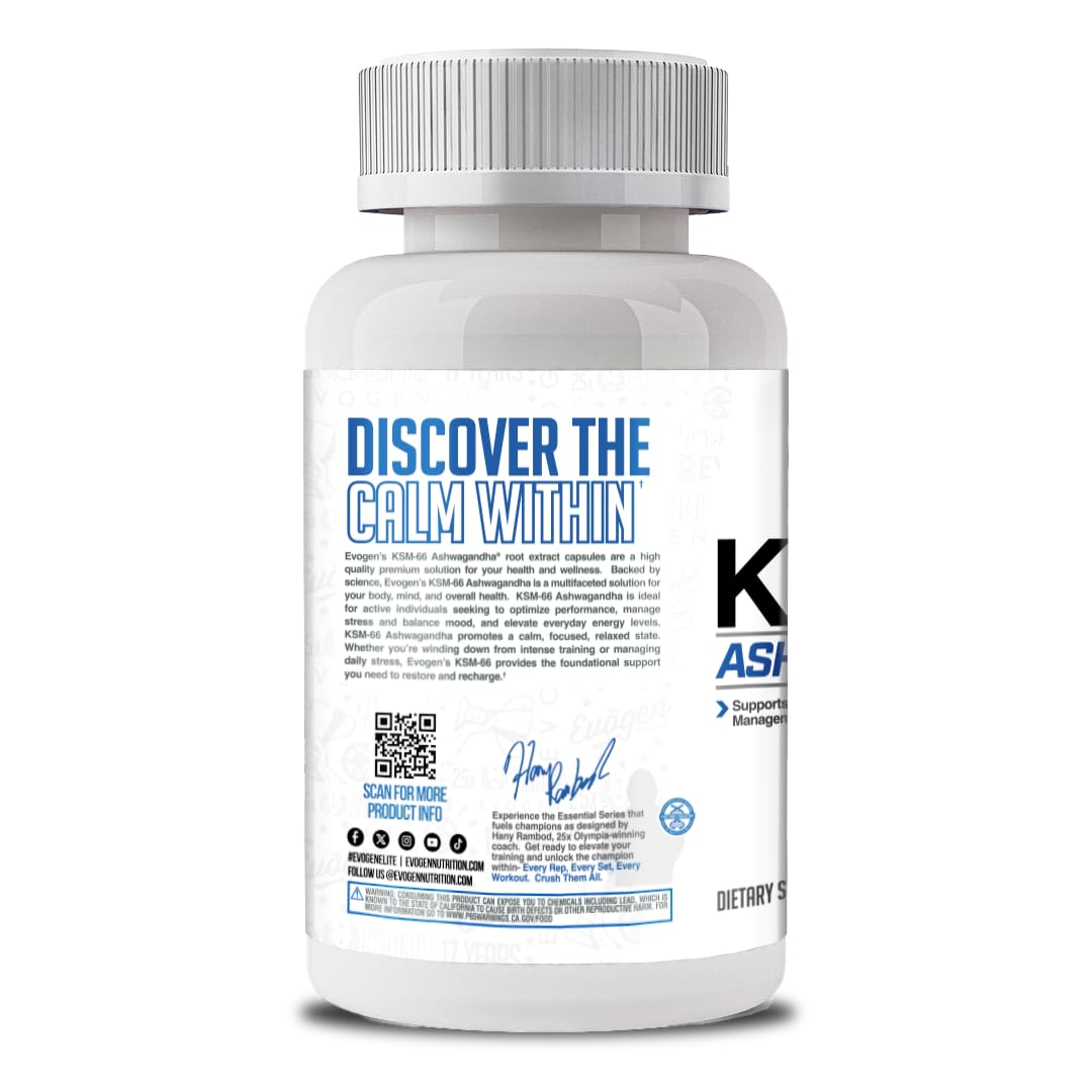 Evogen KSM-66 Ashwagandha daily-use context for focus and wellness