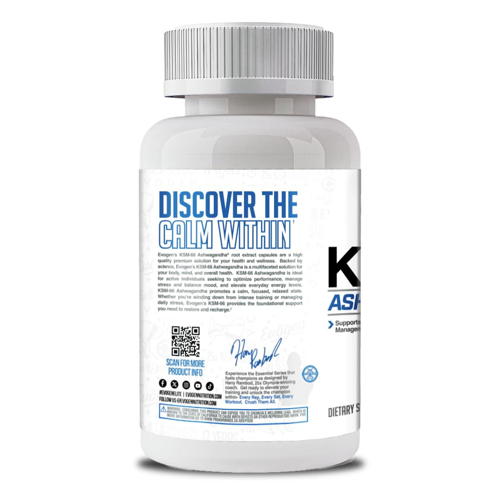Evogen KSM-66 Ashwagandha daily-use context for focus and wellness