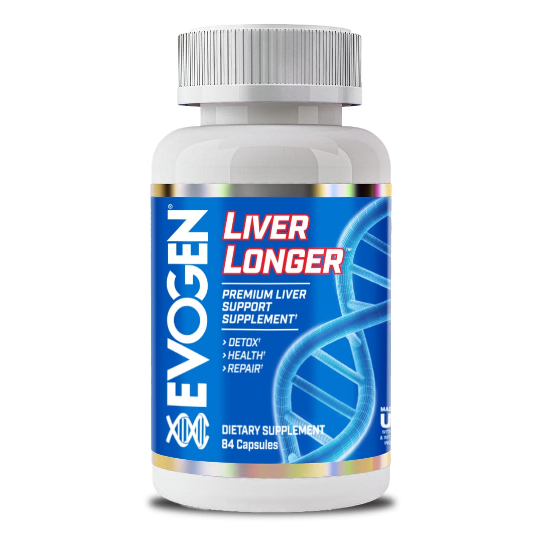 Evogen Liver Longer bottle front with capsules for premium liver support
