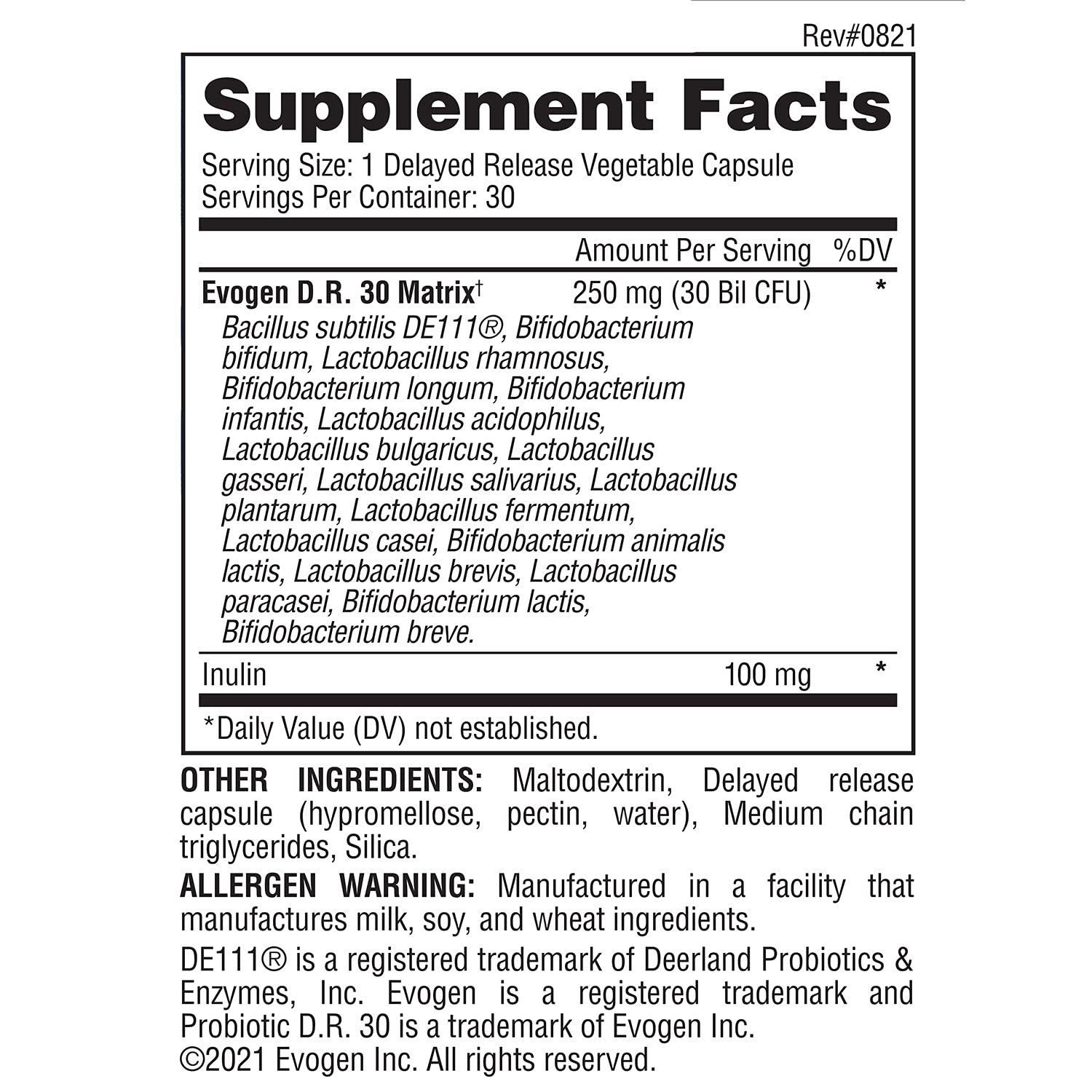 Evogen Probiotic D.R. 30 gut health lifestyle concept image