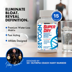 Dandelion root visual with Evogen Super Dry illustrating botanical support.