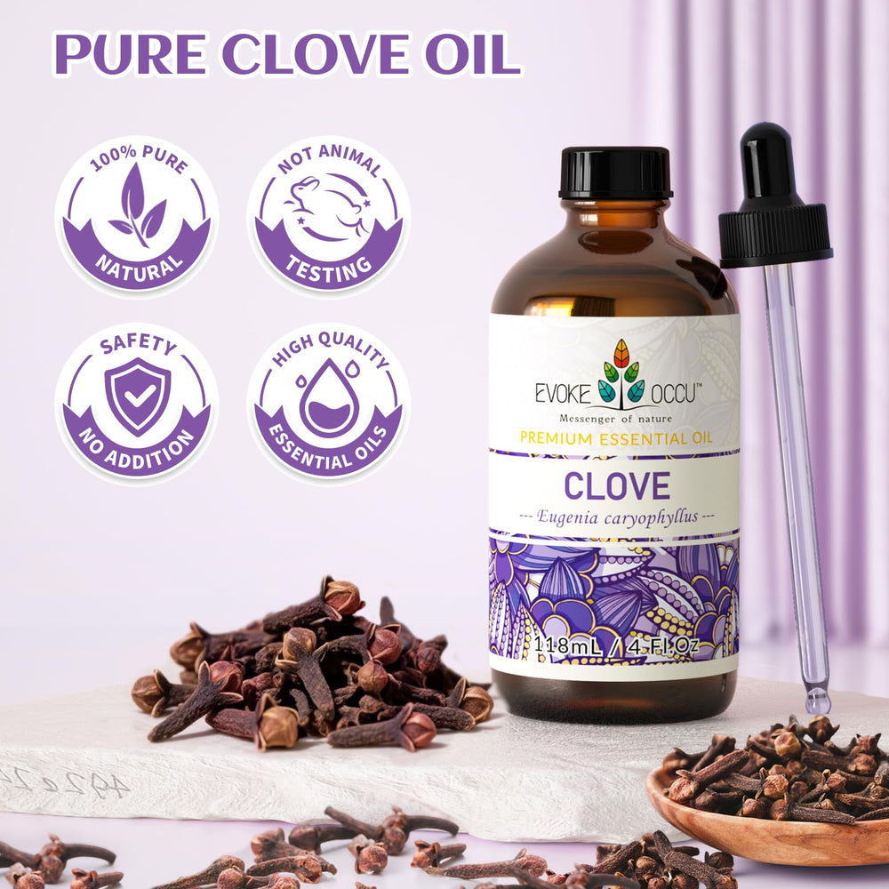 Cuidado del cabello con aceite de clavo Evoke Occu para cuero cabelludo.