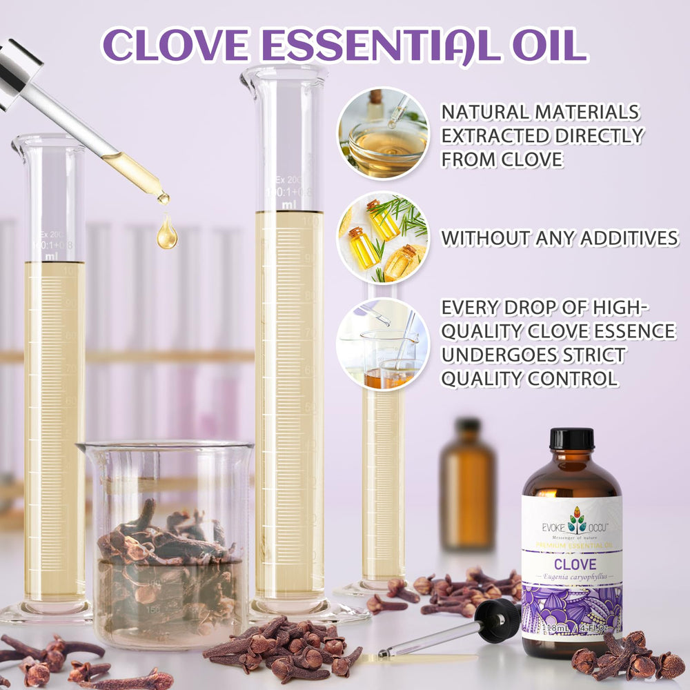 Cuidado de la piel con aceite de clavo Evoke Occu para nutrición suave.