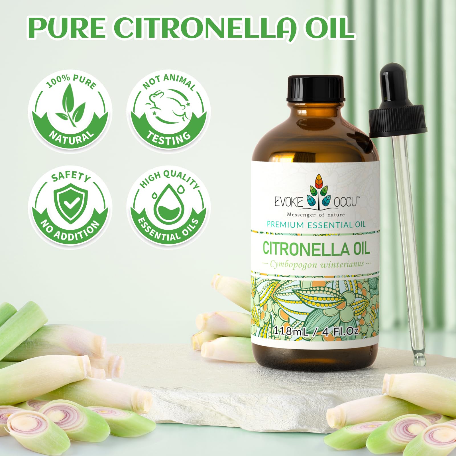EVOKE OCCU Citronella oil blends easily with carrier oils.