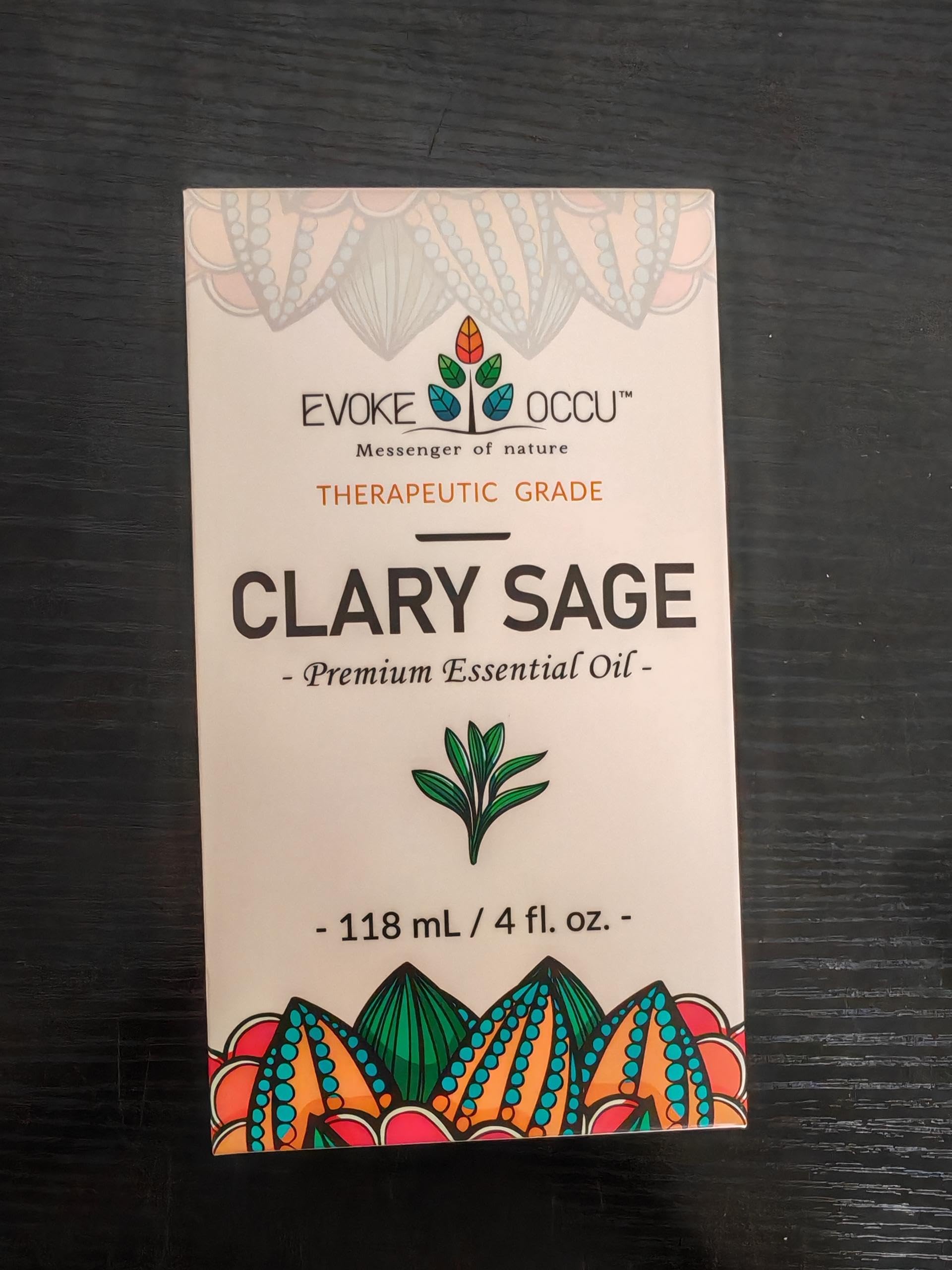 EVOKE OCCU Clary Sage Oil dropper for easy blending with carrier oils.