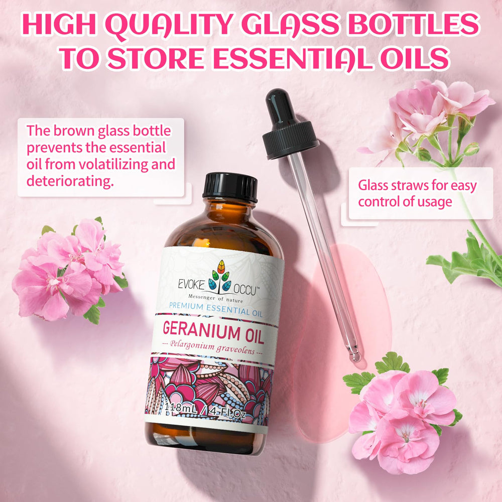EVOKE OCCU simple beauty routine with geranium oil