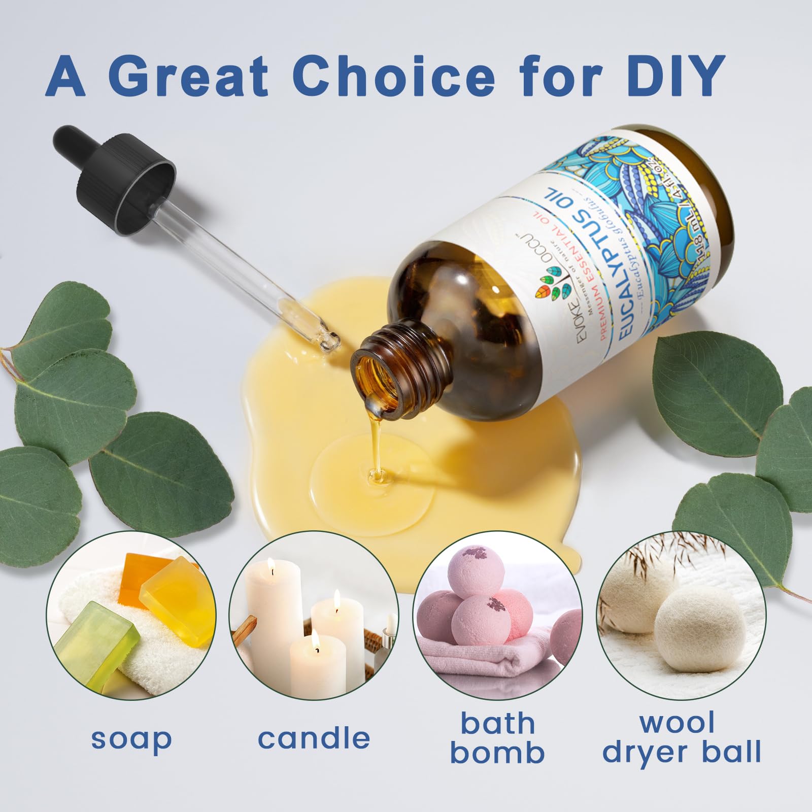 EVOKE OCCU eucalyptus oil for aromatherapy and room scent in any space.