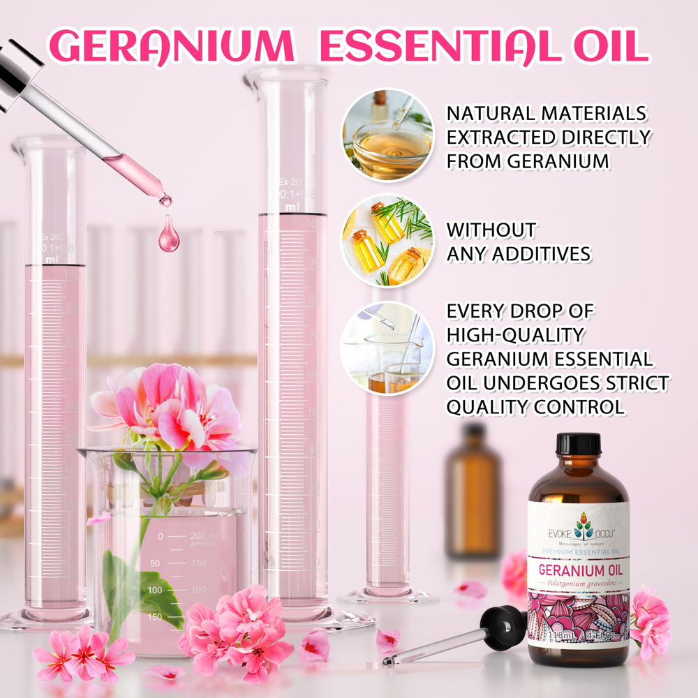 EVOKE OCCU pure geranium oil shows no additives