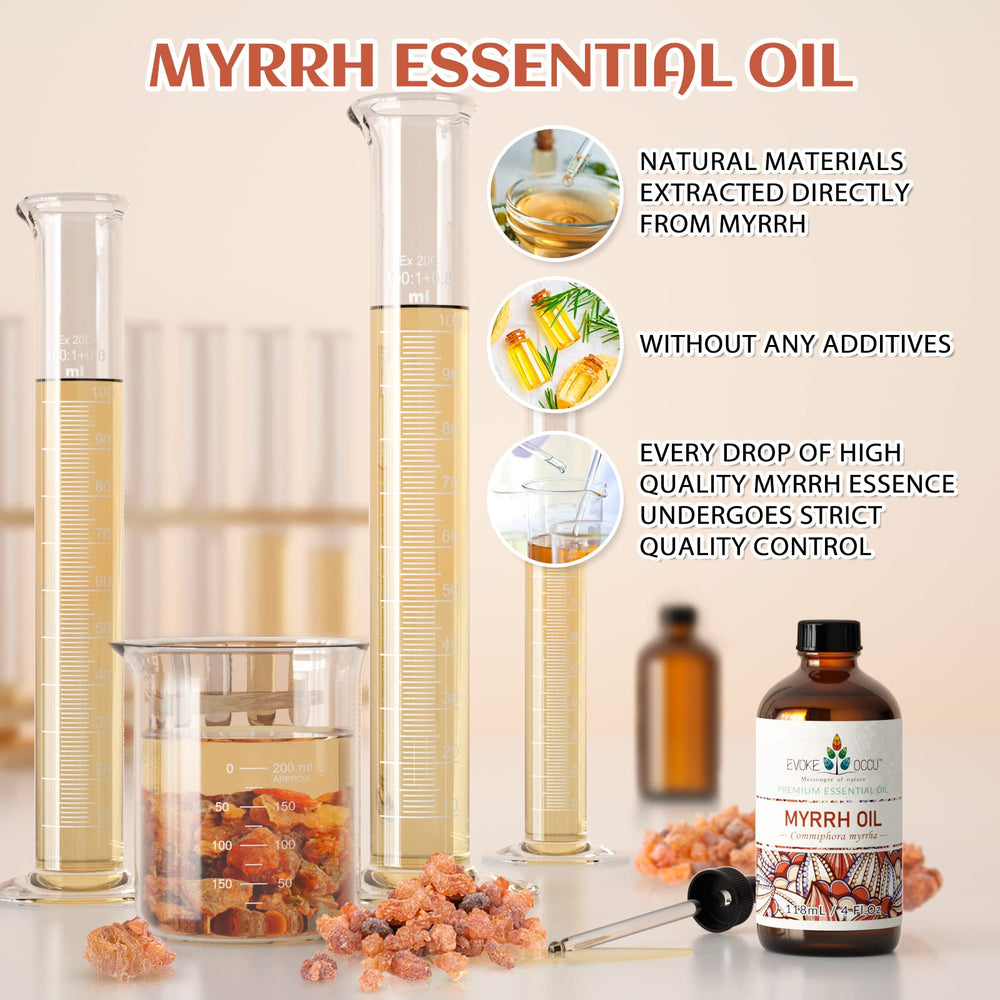 EVOKE OCCU Myrrh essential oil for skin-care application on the skin.