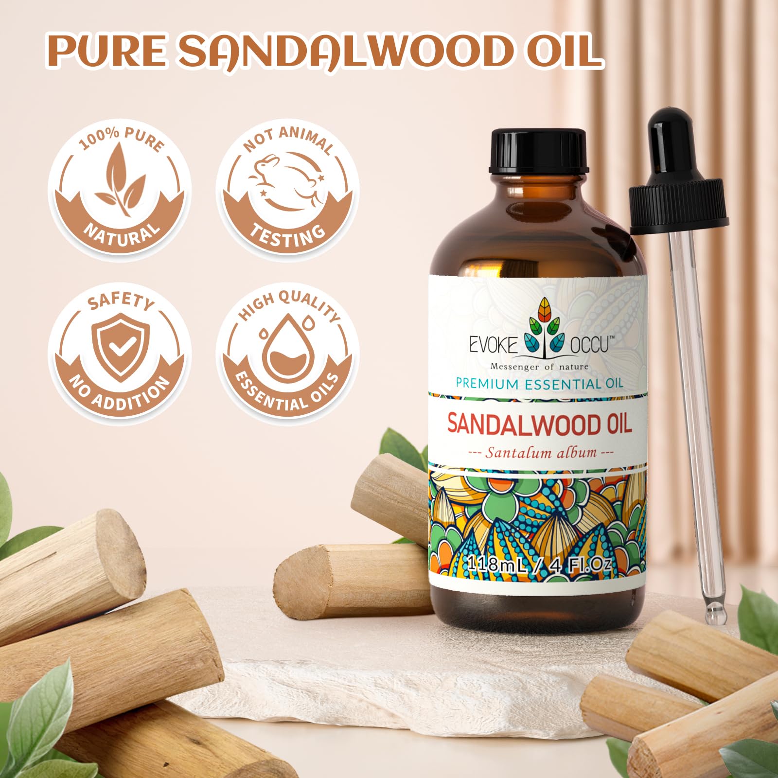 EVOKE OCCU sandalwood oil supports bath and cream making experiences