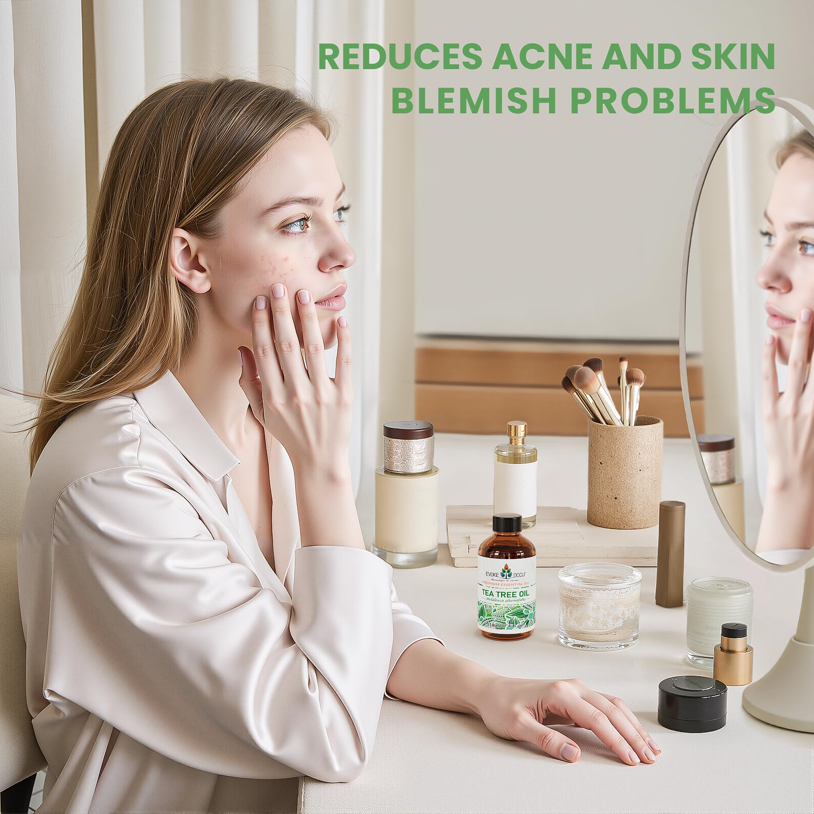 EVOKE OCCU Tea Tree Oil drops ready for precise nails application and care