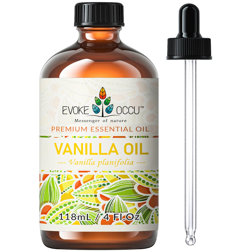 EVOKE OCCU vanilla oil bottle for diffuser use and calm ambience.