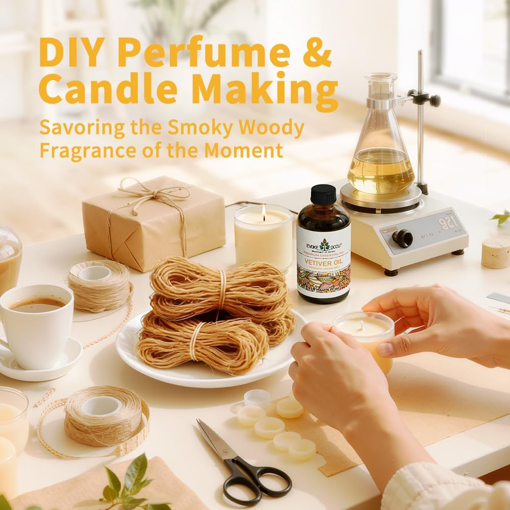 EVOKE OCCU Vetiver oil used in DIY candle making