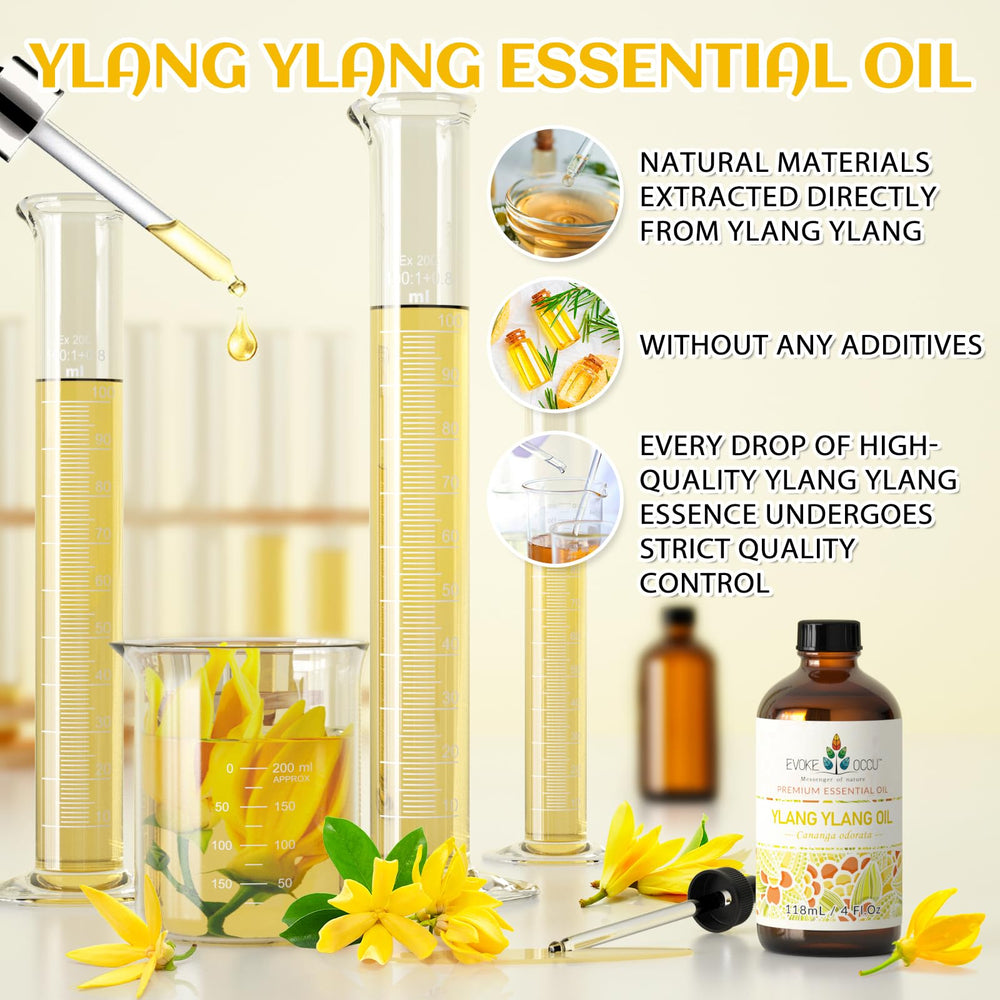 EVOKE OCCU Ylang Ylang oil for skin care when mixed with a base oil.