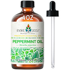 EVOKE OCCU Peppermint Oil amber bottle ready for diffusion and aroma.