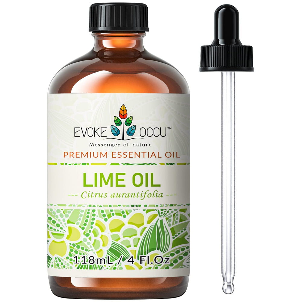 Evoke Occu Pure Lime oil bottle for diffuser use and aromatherapy sessions.