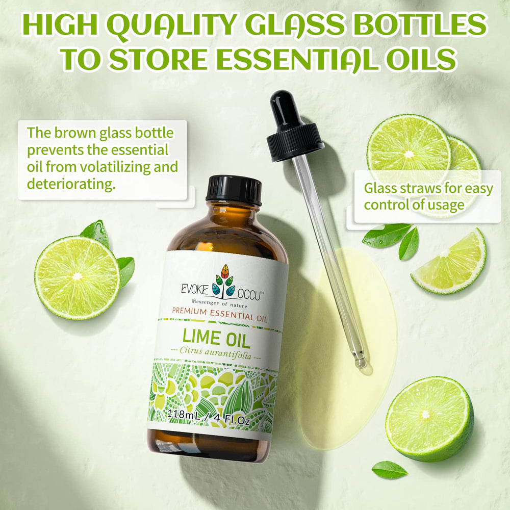Evoke Occu Lime packaging keeps oil safe and ready to reuse.