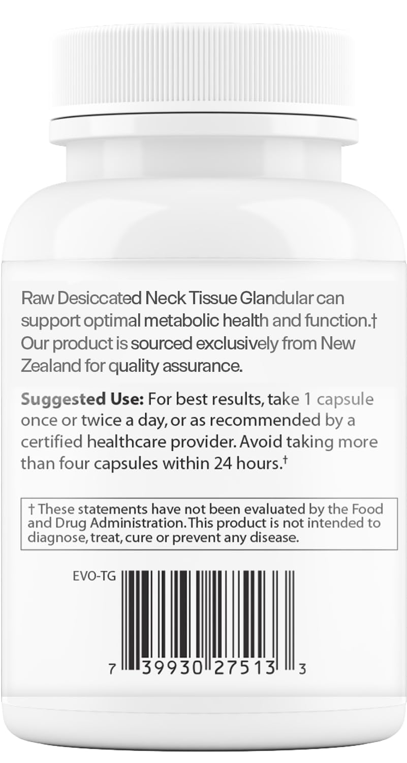 Evolved Elements Thyroid packaging front; New Zealand sourcing and non-GMO formulation