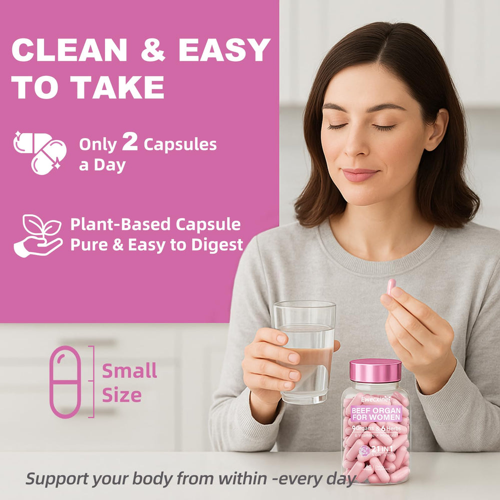 Ewecxine Beef Organ Supplement for Women deodorized-capsules for comfortable ingestion