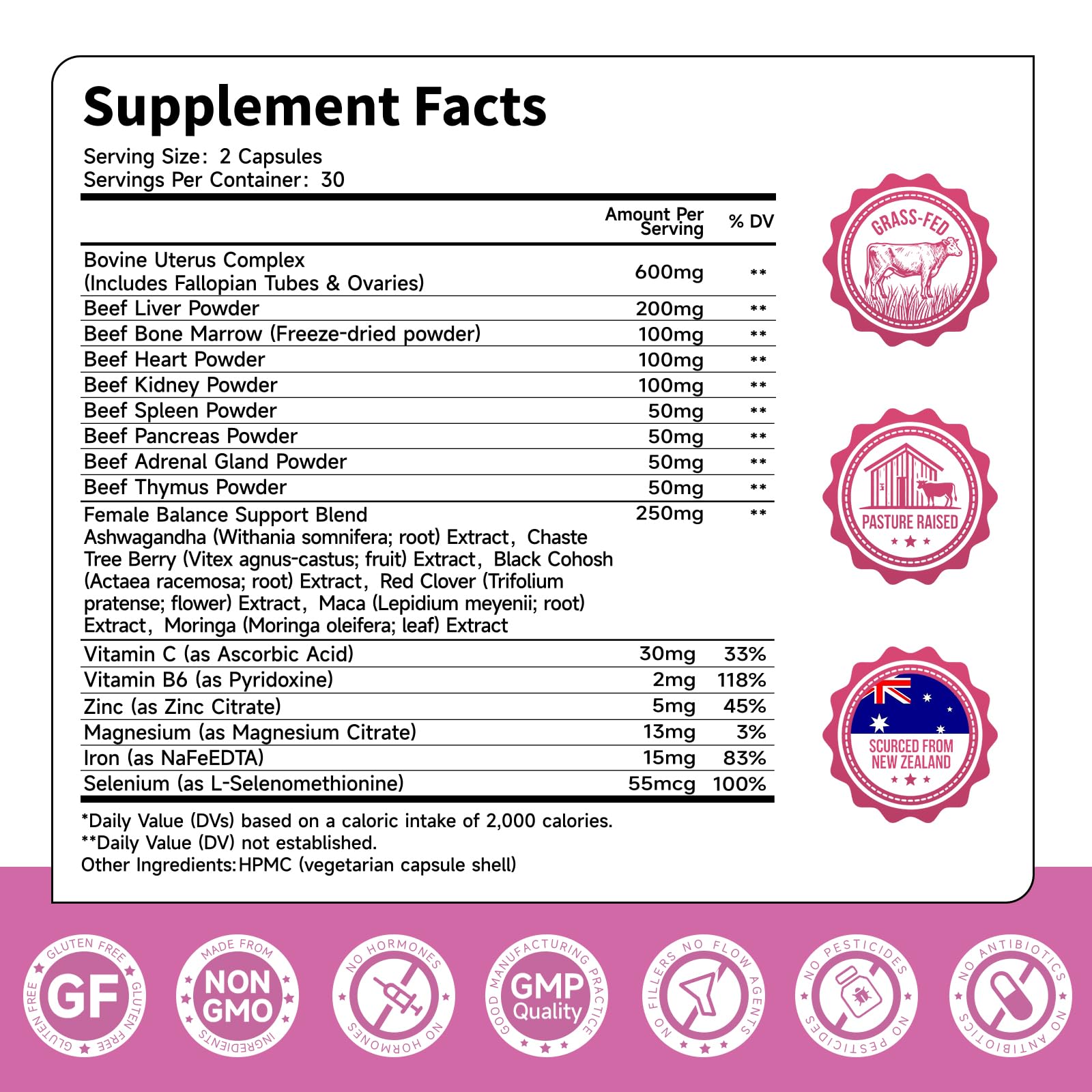 Ewecxine Beef Organ Supplement for Women new-zealand-grass-fed from NZ cattle