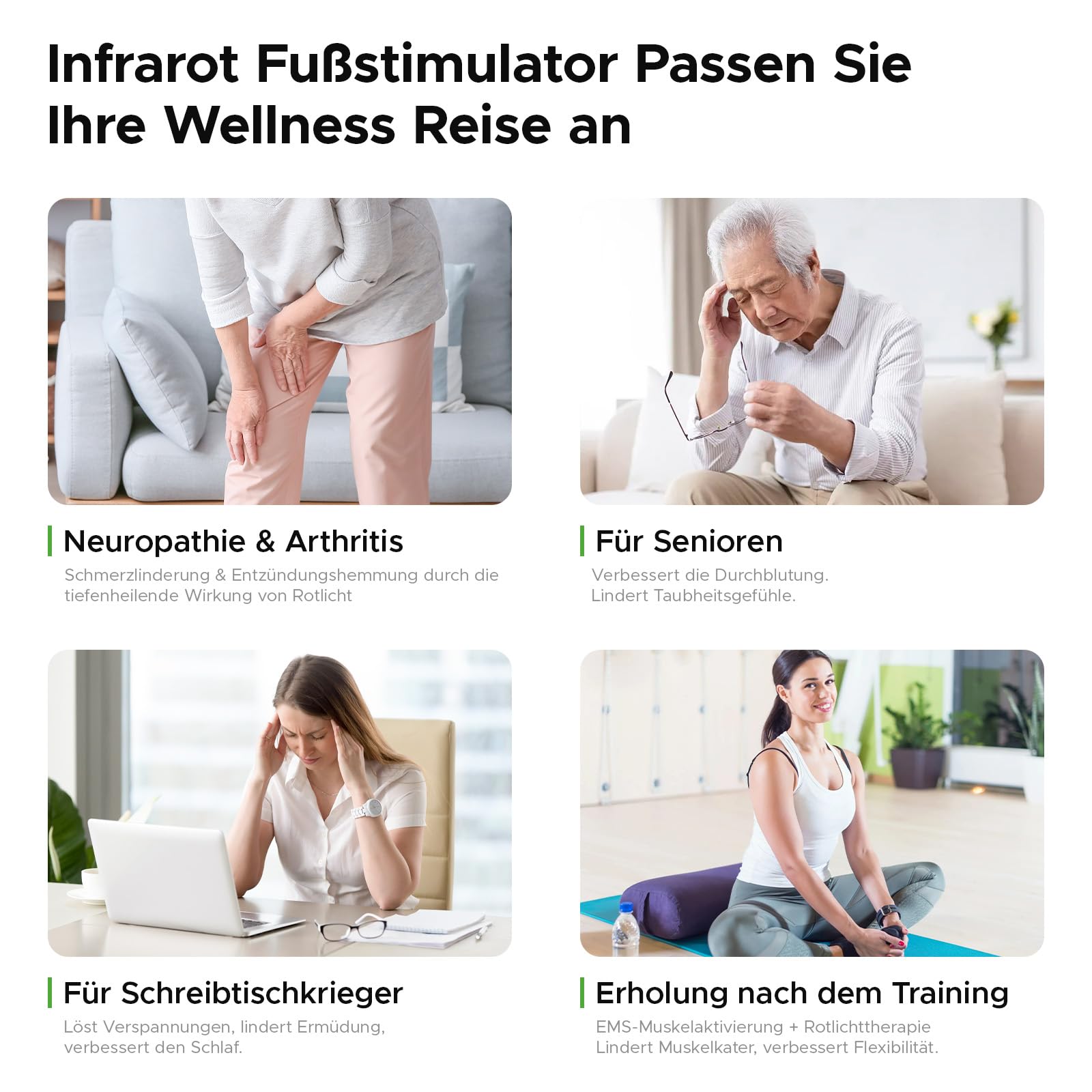 Exbushwren EMS Foot Massager diabetic foot care design supports circulation and comfort