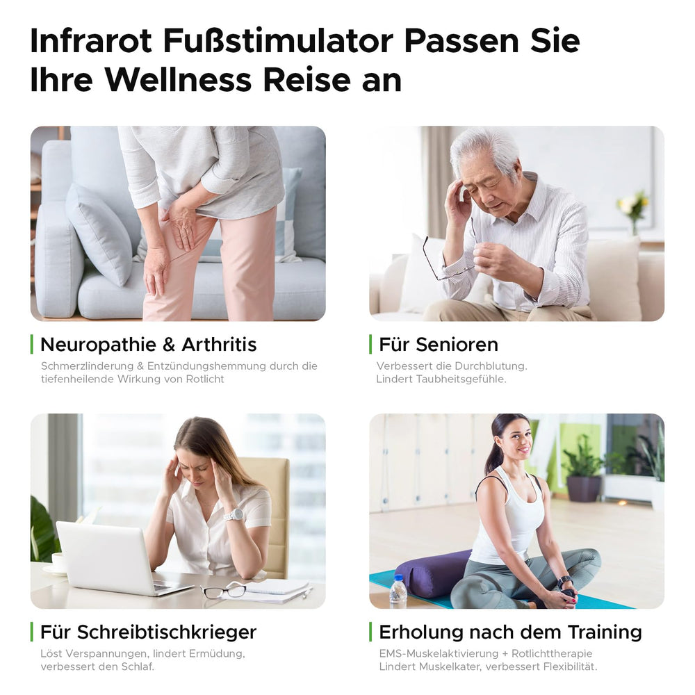 Exbushwren EMS Foot Massager diabetic foot care design supports circulation and comfort