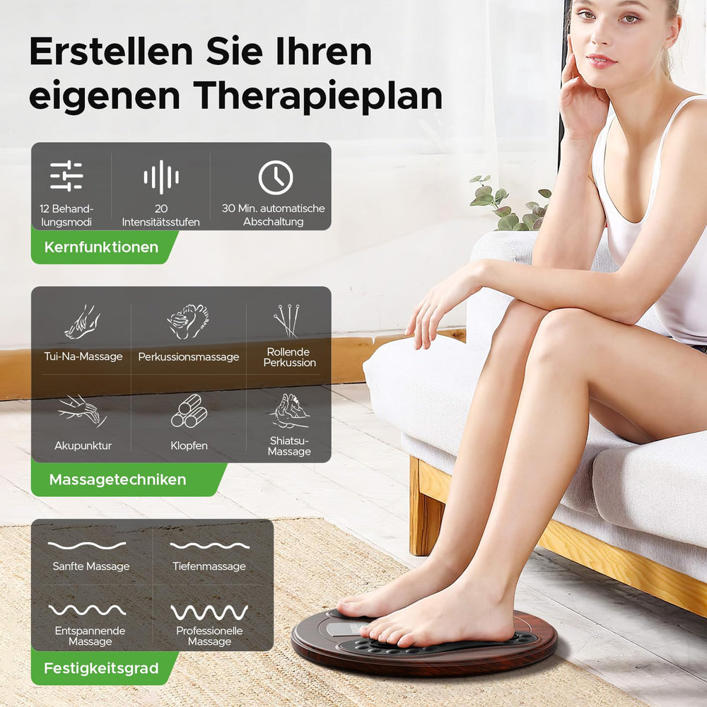 Exbushwren EMS Foot Massager remote control enabling easy mode and intensity adjustments